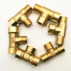 Brass pipe fittings External thread / internal thread 1/81/43/81/2 British tee copper pipe fittings Water oil gas adapter FFMMFF