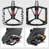 RockBros Bicycle Pedalen Legeringlagers Cycling Pedalen Platform Fiets Flat Pedal Pedalen Reflecterende anti-slip MTB-fietsaccessoires