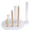 Diy Long Pole Cylinder Candle Mold Craft Making Soy Wax Candle Mögel Akrylplast Material Ljusstaken gör mögelverktyg