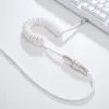 Tillbehör PU6.0 Mekaniskt tangentbord Anpassad spiral Kabel RGB Färg Ljustråd Typ C USB -kabel Anpassad spel Spiral Tangentbordsladdning Kabel