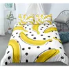 Fruta Banana Padrão Consolador de cama Conjunto de 2/3pcs Twin/Queen/King Tamanho da fronha de cover de edreca