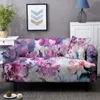 Stretch Slipcovers 1/2/3/4 Seat Peony Print Sectional Elastic Sofa Cover för vardagsrum L Formar Anti-halk soffa