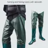 Pantaloni estesi per guadanti a tubo stivali piantaggi di riso antisciplina stivali da pesca pantaloni a mezza lunghezza del ginocchio