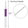 Hot Practical ABS Plastic DIY Magic Embroidery Pen Set Needle knitting Needles Tool Fancy Interchangeable Punch needlework