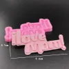 3D Happy Mother Days Letters Silicone Ice Chocolate Mold Diy Craft Mom Dad Handmade nyckelring Mögel Fondant Cake Decorating Tools