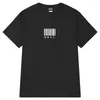 Heren t shirts trendy paar afdrukken barcode bf stijl korte mouw t-shirt