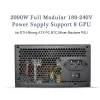 Malzemeler Senlifang Tam Modül 2000W Madencilik Güç Kaynağı Desteği 8 GPU 160V240V Ethereum vb. BTC Miner Makinesi için RVN ATX PC PSU