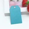 100 st förpackning Kraft Paper Gift Hang Tag Card med ihåligt hjärta Färgglad tomt papper härligt etiketter kort 5x3cm