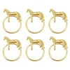 6pcs Creative High-End European Animal Dimaard Horse Napkin Buckle Creative Metal Napkin Ring Hotel Model Room Kerst Napkin Ring