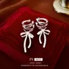 Zircon Bow Tassel Cool Style, Simple and Fashionable Without Holes, Ear Bone Clip with New Temperament, Versatile Earrings