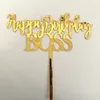 NUOVO ACRILICO Topper Cake Boss di buon compleanno Mio caro boss Topper per la torta di compleanno per adulti decorazioni per la torta