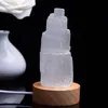 90-200g Natural Selenite Gypsum Lamp Natural Reiki Gypsum Tower Crystal Ore Ornaments Craft Decor Home DIY Gifts Mineral Decor