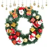 Fleurs décoratives Couronnes de bonhomme de neige pour porte d'entrée Christmas Halloween Decoration Garland Wreath Wall Wall Welcome Welcome