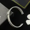 Women Bracelet Designers Open Bangle Jewelry Gold Plated Love Crystal Bracelet Luxury Bangles Party Wedding Gift Fashion Jewelry