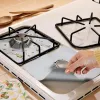 WIKHOSTAR 4pcs/set Gas Stove Protectors Reusable Cooker Cover Liner Clean Mat Pad Stovetop Protector Kitchen Accessories