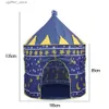 Tentadas de brinquedo tendas ao ar livre castelo tocar portátil tipi príncipe tenda dobrável crianças infantil cubo interno cubar casa crianças presentes l410