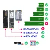 Skrzynki Podwójny protokół M2 SSD dla NVME PCIE NGFF SATA M.2 SSD Box M.2 do USB 3.1 SSD Adapter RTL9210B z kablem OTG kablem