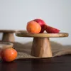 6/8/10/12 pouces Style japonais pour la maison assiette en bois Fruit Assiettes de gâteau Stand de servage Plateau en bois Présence de gâteau