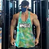 Mens tanktops zomer mouwloos shirt camouflage vest gym fitness kleding mannelijke bodybuilding tanktops slanke fit workout kleding 240328