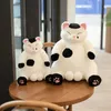 Poux en peluche nouvellement arrivée 35 cm Japonais Kawaii Soft Soft Cat Toy rempli de poupées d'animaux Coup Chubby Cat Cat Oreiller Home Decoration J240410