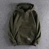 Hoodies masculinos Men Hoodie espessou o zíper com capuz com grande manguito elástico de bolso para o outono de estilo de streetwear de inverno