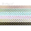 BRISTLEGRASS 2 5 10 Yard 5/8" 15mm Love Heart Foil Print FOE Fold Over Elastic Spandex Bands Wrist Hair Tie Headband Sewing Trim