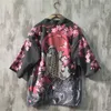 Cardigan Kimono Cardigan japonês PLUS TAMANHO RETRO PROMENTO RETRO CHARRY SAKURA CARCIGAN CHAMISTA MASCO YUKATA HAORI CASual Samurai Roupas