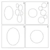 Masking Stencils Oval and Circle Background Template Cutting Dies Scrapbooking Paper Embossing DIY Card Craft Texture Decorative