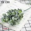 YO CHO Artificial Plant Eucalyptus Twigs Green Leaves Plastic Tree Branch Eucalyptus Leaves Wedding Decor Home Table Arrangement