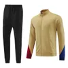 Barcelonas Training Jacket Zipper Sweat Sweat Kit 2023/24 COUPES SUIT LONGES LONGES SHORTS