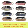 Personalized Nameplate Cat Dog Collar Custom Engraved ID Name Tag Soft Padded Leather Pet Dog Collar For Small Medium Large Dogs