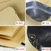 10pcs Kraft Paper Sachet Klasa spożywcza Uszczelka aluminiowa torby z folią