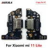 オリジナルUSB充電ポートマイクマイクドックコネクタボードXiaomi Mi 11 Lite M2101K9AG 4G 5G修理部品用Flex Cable