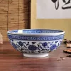 Tigela de cerâmica azul e branco porcelana japonesa china dina uterias domésticas de cozinha