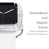 Teurer Metallrahmen für Apple Watch Case 41 mm 40 mm 44 mm 45 mm Iwatch 3 4 5 6 Se Stoßfänger Bling Frauen eleganter luxuriöser glänzender Zirkon