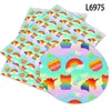 POP It Pattern Rainbow Push Bubble Toys Faux Leather Printed 22x30cm för hår Bow Påsar Skor Hantverk Material