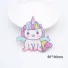 10pcs paillettes à imprimé appliques dessert Cat Unicorn pour bricolage Crafts Cake Topper Headwear Clips Hair Accessoires de décoration de nœud