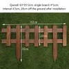 6pcs Garden Fence Rot Proof Wood Picket Back Fence Courtodoor Flower Lawn Grass Fence Piquet Garde de clôture Decor