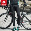 Calça de ciclismo de inverno santic masculino lã à prova de vento 4d pad mtb bike calças esportes ao ar livre calças refletivas mantêm conjuntos de ciclismo quente
