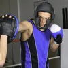 Faworyczny pełnoprawny kask bokserski Muay Thai PU Skórzany trening Sparing Boxing Heaks Gym Sprzęt Taekwondo Head Guard