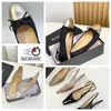 2024 With Box Top Quality Designer Sandals Luxury Slippers Womens Crystal Heel Bowknot Dancing Shoes GAI Slip-On Size 35-39 5cm