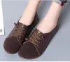 Casual Shoes Fashion Women Flats Genuine Leather Woman Autumn Ladies Slip On Ballet Sneakers Oxford Lace Up