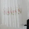 Siiboo Tube Choile Lace Curtain z delikatną kwiatową haftą elegancką koreańską w stylu wyciągowym Home Caffe Użyj SP6531