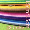 28pcs 15*15cm 2mm kumaş keçe çok renkli kumaş malzeme polyester DIY el sanatları için dokunulmaz, iğne işi dikiş oyuncak dekor ev