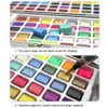 50/72/90 Farben Feste Aquarellpigment -Set Neone Metallic Pearlescent Aquarell Farbe zum Zeichnen von Kunstbedarf