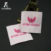 Aangepaste 1000 stks geweven labels voor kleding kledingschoenen zakken cothing merknaam labels kledingtags