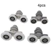 4pcs Twin Bathroom Shower Door Roller Runner Wheels Sliders 19/23/25/27mm Dia Shower Rooms Cabins Door Pulley Hardware Accessori