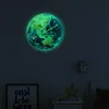 8d, Glowing Wall Clock, Mute Sweep, Luminous Earth Clock, Wall Clocks, Glow in the Dark, Wall Stickers for Kid Decor, Planets