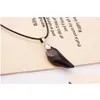 Pendant Necklaces New Arrival Austrian Crystal Wolf Tooth Lovers Necklace For Men And Women Mixed Colors Drop Delivery Jewelry Pendant Dhxwx