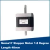NEMA17 Moteur à pas de pas de fil à deux phases à quatre degrés 1,8 degrés 40 mm 40N.CM 1,3A Arbre simple et double pour imprimante 3D